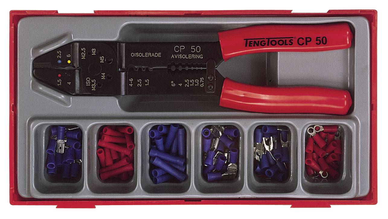 121 delars Kabelskosats Teng Tools TTCP121, maskiner & utrustning av hög kvalité. Alltid med snabb service - Smart Verkstad