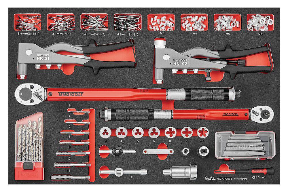 219 delars verktygssats TengTools TTEX219, maskiner & utrustning av hög kvalité. Alltid med snabb service - Smart Verkstad